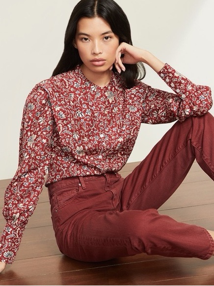 Veronica Beard Drela Silk Button-Down Blouse